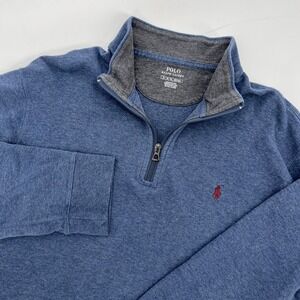 Polo Ralph Lauren 1/4 Zip Men's ‎ XL Blue Pony